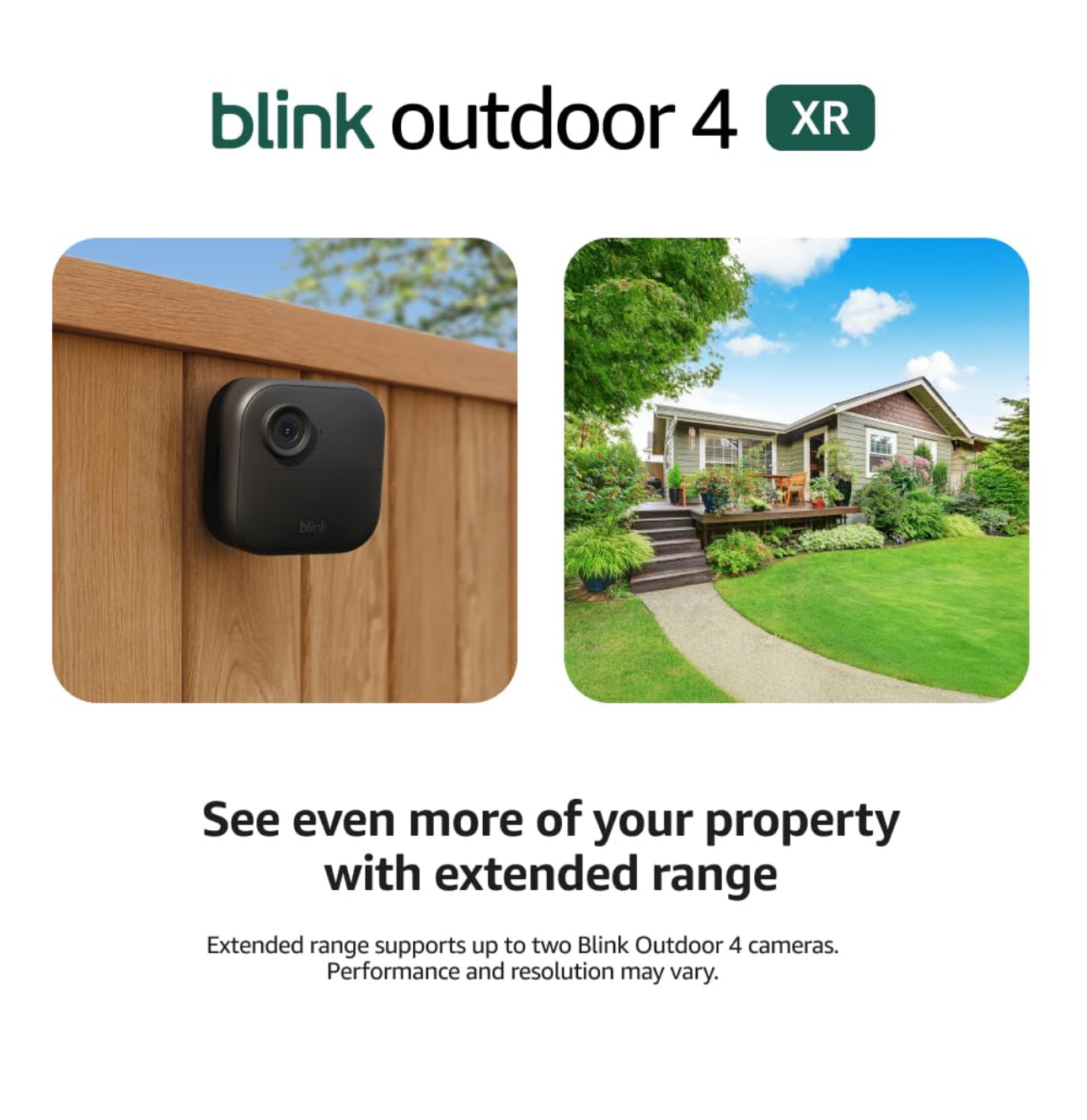 Blink Outdoor 4 XR (newest model) – two-year battery wireless camera with 4x security coverage, 1000 ft open-air range or 400 ft with typical use — 4 camera system