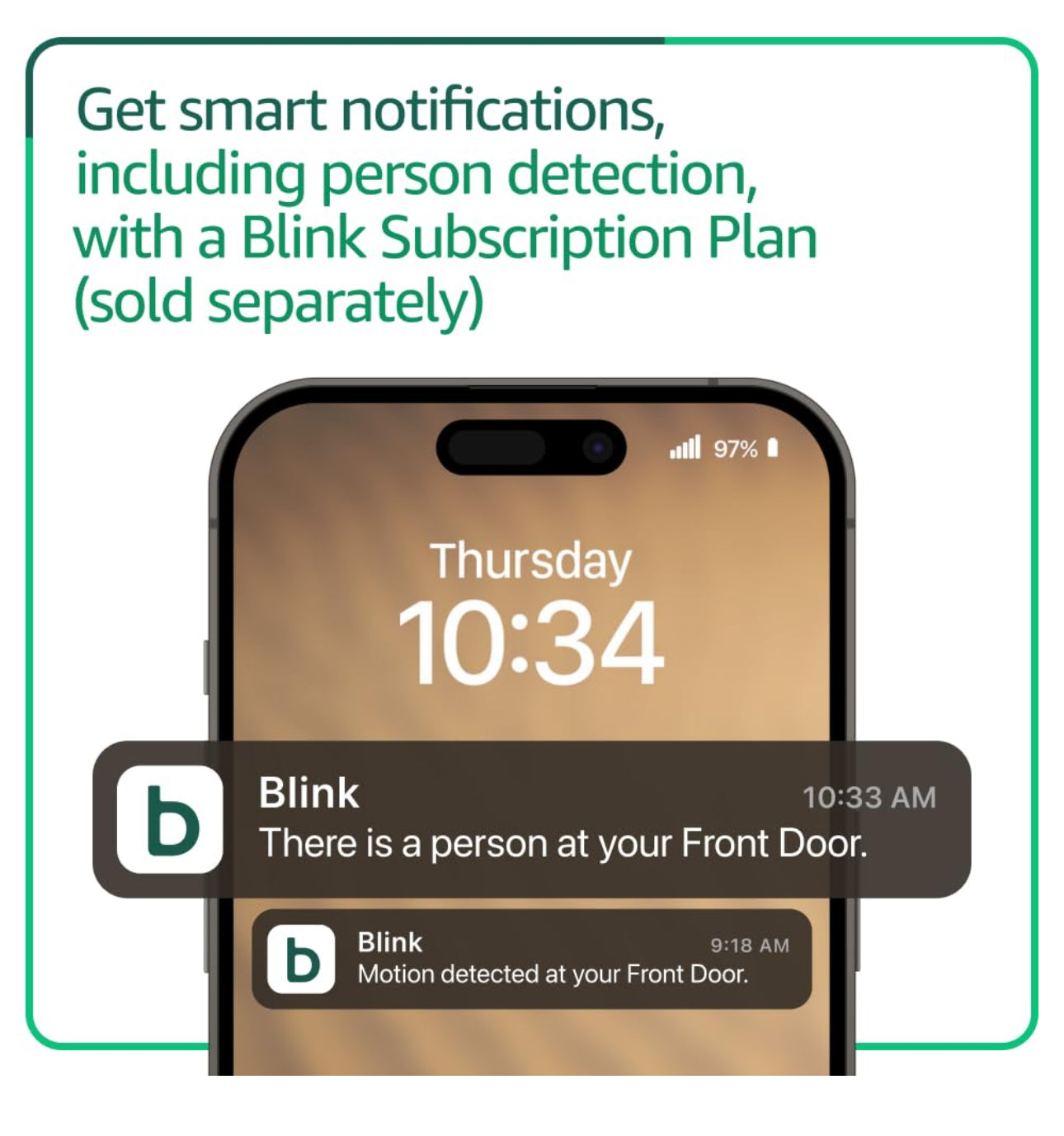Blink Video Doorbell (newest model) – Head-to-toe HD view, two-year battery life, and edge AI processing. Required Sync Module not included – Add-On (White)