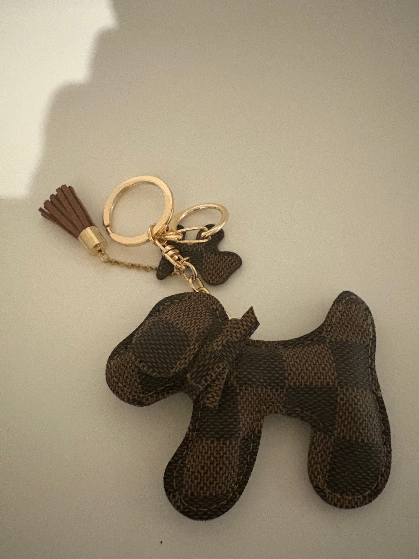 Luxury Dog Key Chain Leather Lanyard Bag Charms Keyring Women Car Keychain