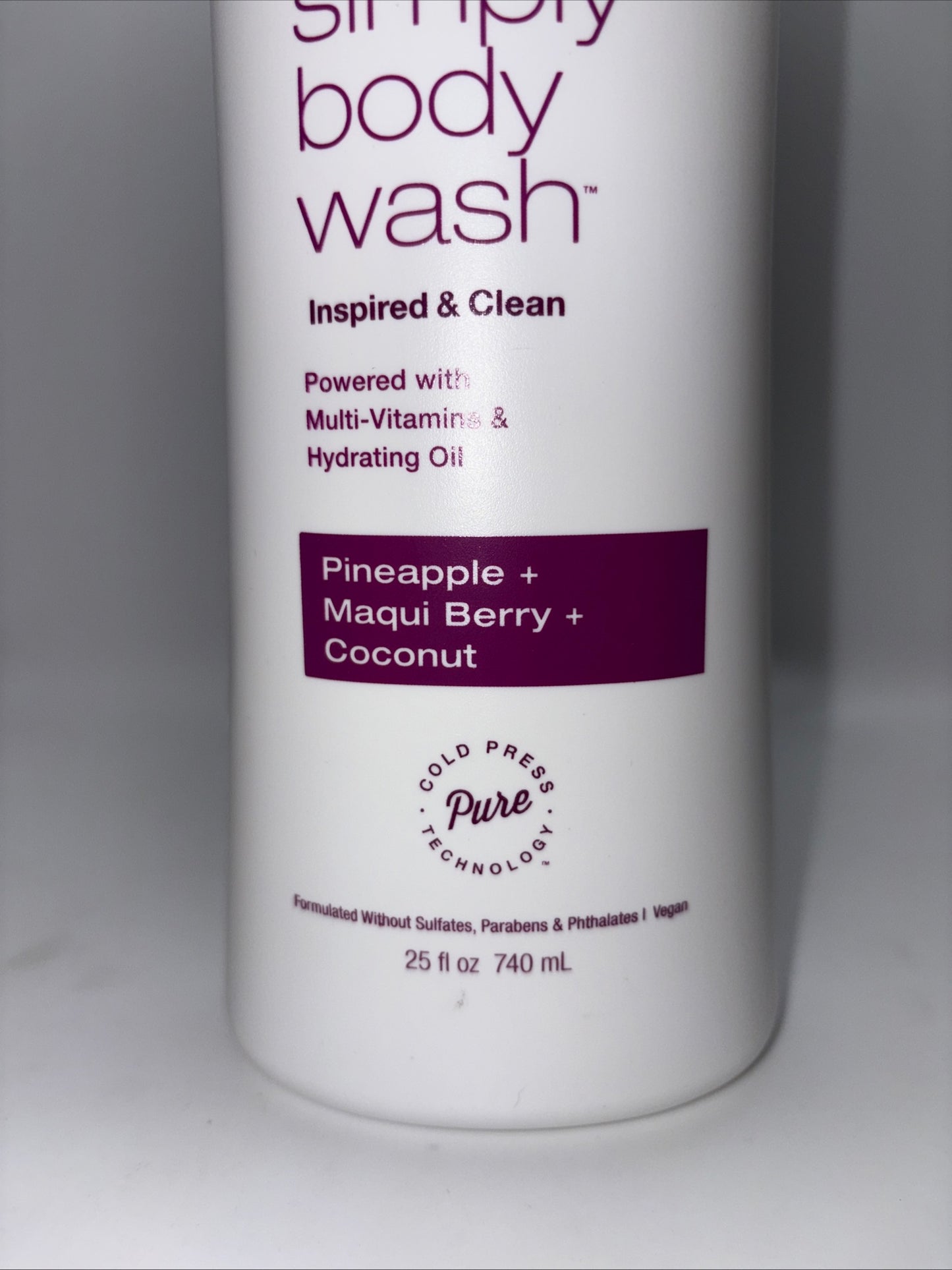 Raw Sugar Simply Body Wash - Pineapple + Maqui Berry + Coconut, 25 fl oz