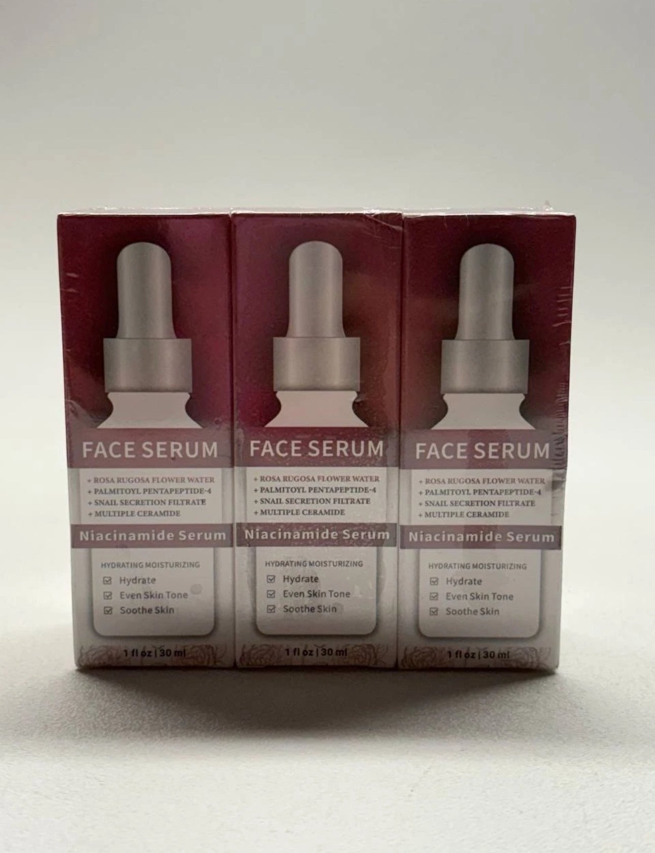 LAKIBOLE 5% Niacinamide Serum with 5% Damascus Rose Floral Water - 3 Pack + 1 Bonus Free (0.507 fl oz | 15ml each)