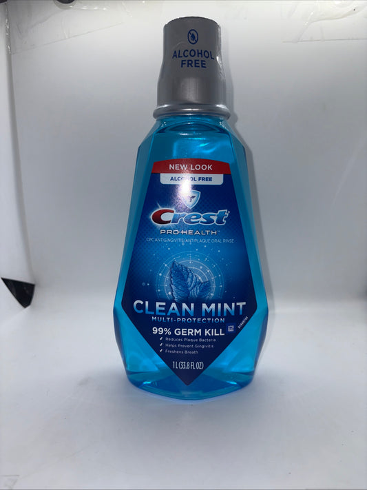 Crest Pro-Health Multi-Protection Mouthwash with CPC, Clean Mint - 1L (33.8 fl oz)