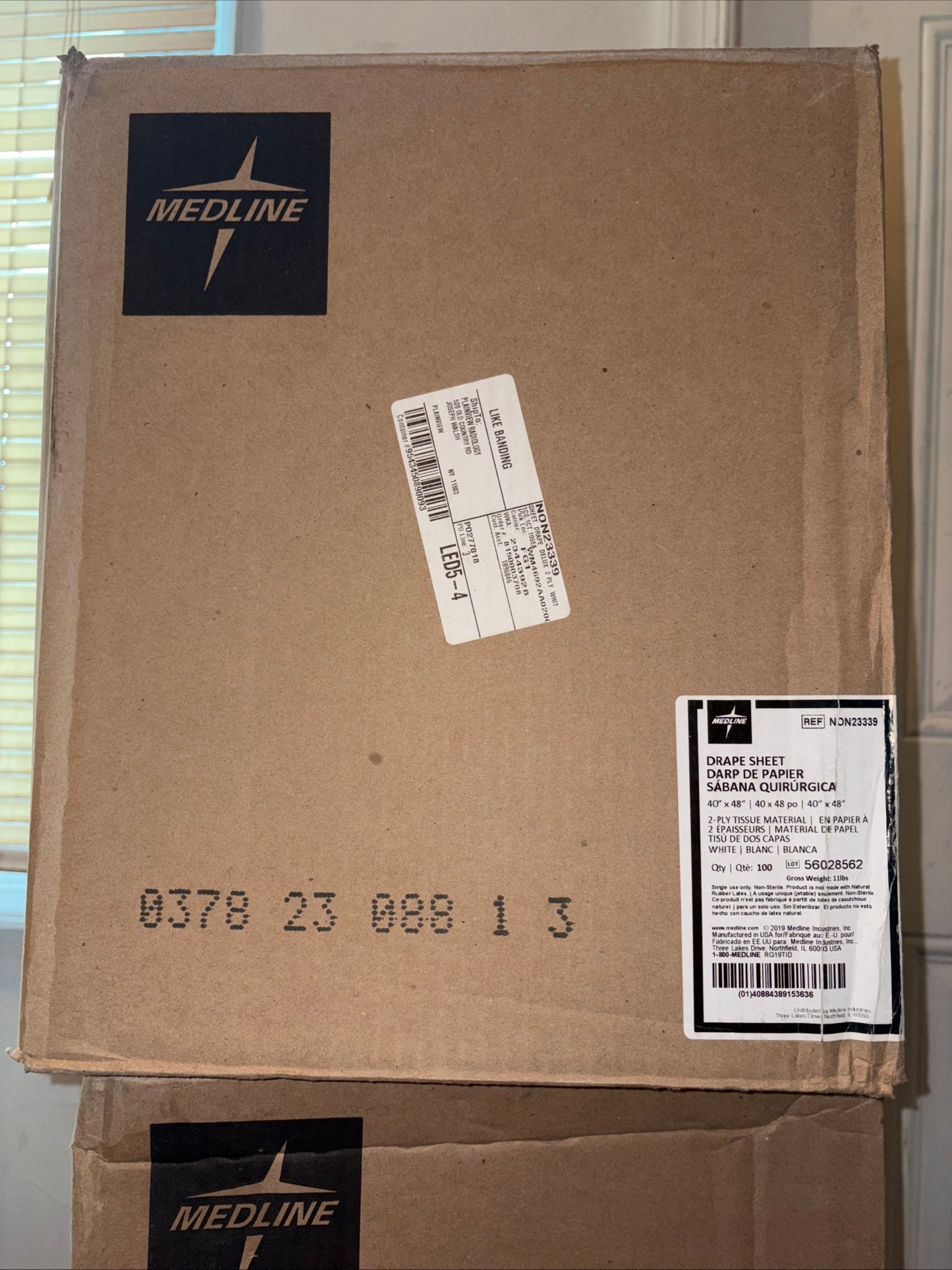 Medline Drape Sheet - 40" x 48" Non-Sterile 2-Ply Tissue (100 Pack)