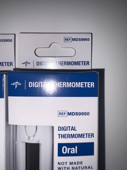 Medline Digital Oral Thermometer 2-Pack - 30-Second Read Time