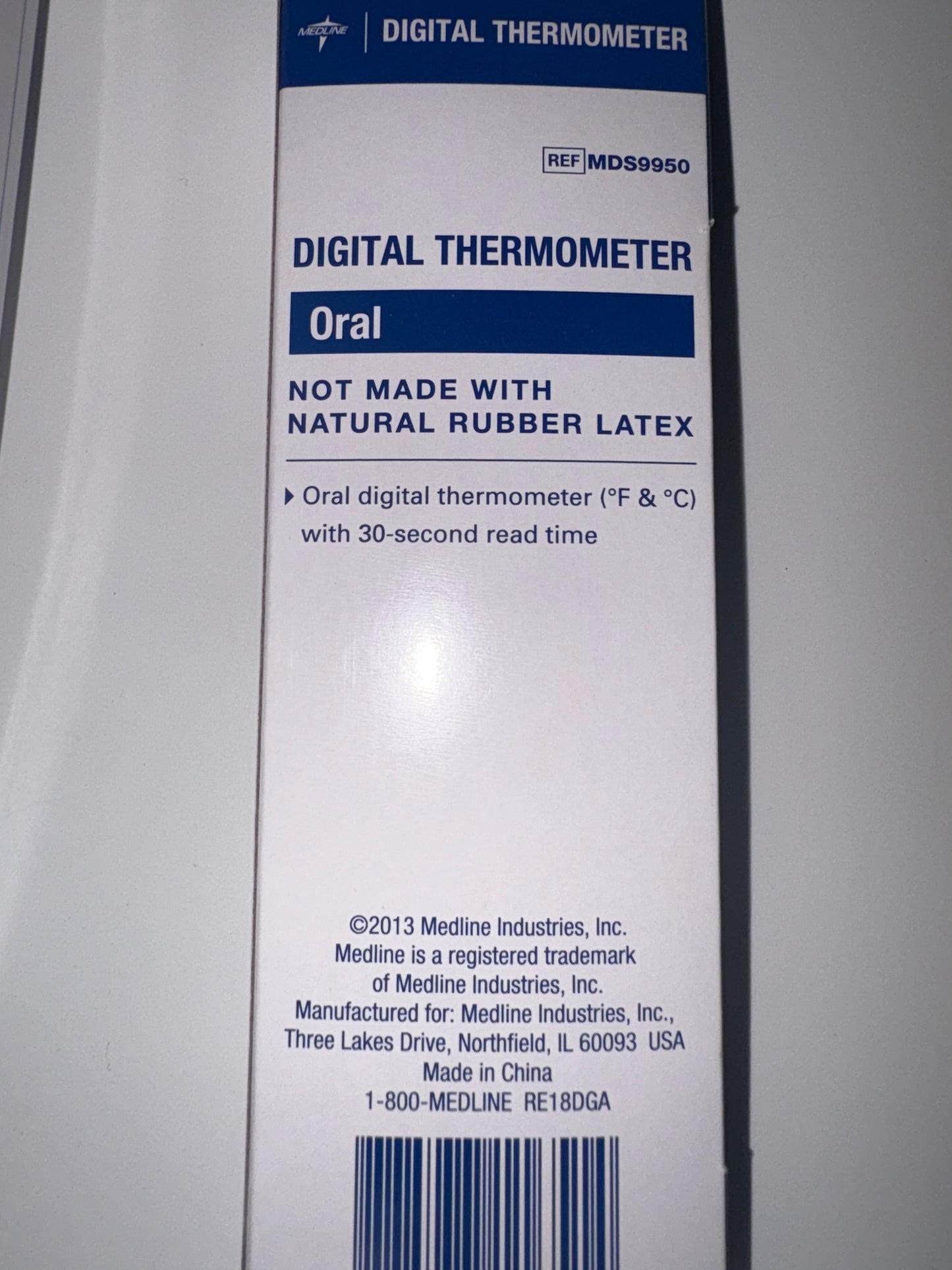 Medline Digital Oral Thermometer 2-Pack - 30-Second Read Time