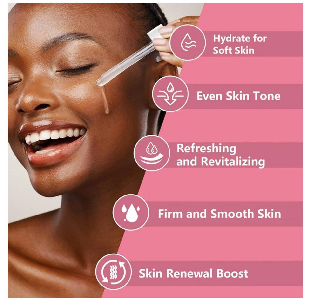 LAKIBOLE 5% Niacinamide Serum with 5% Damascus Rose Floral Water - 3 Pack + 1 Bonus Free (0.507 fl oz | 15ml each)