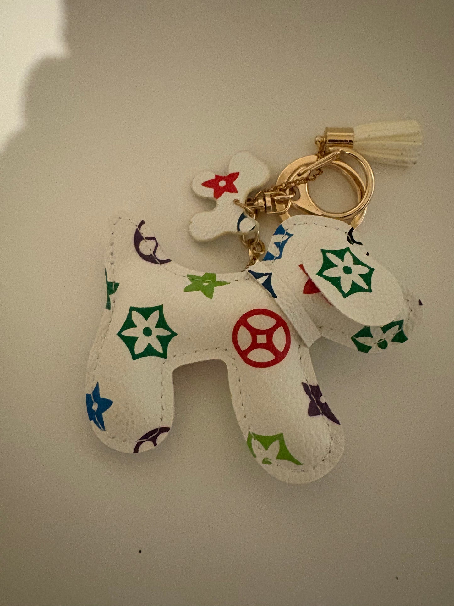 Luxury Dog Key Chain Leather Lanyard Bag Charms Keyring Women Car Keychain