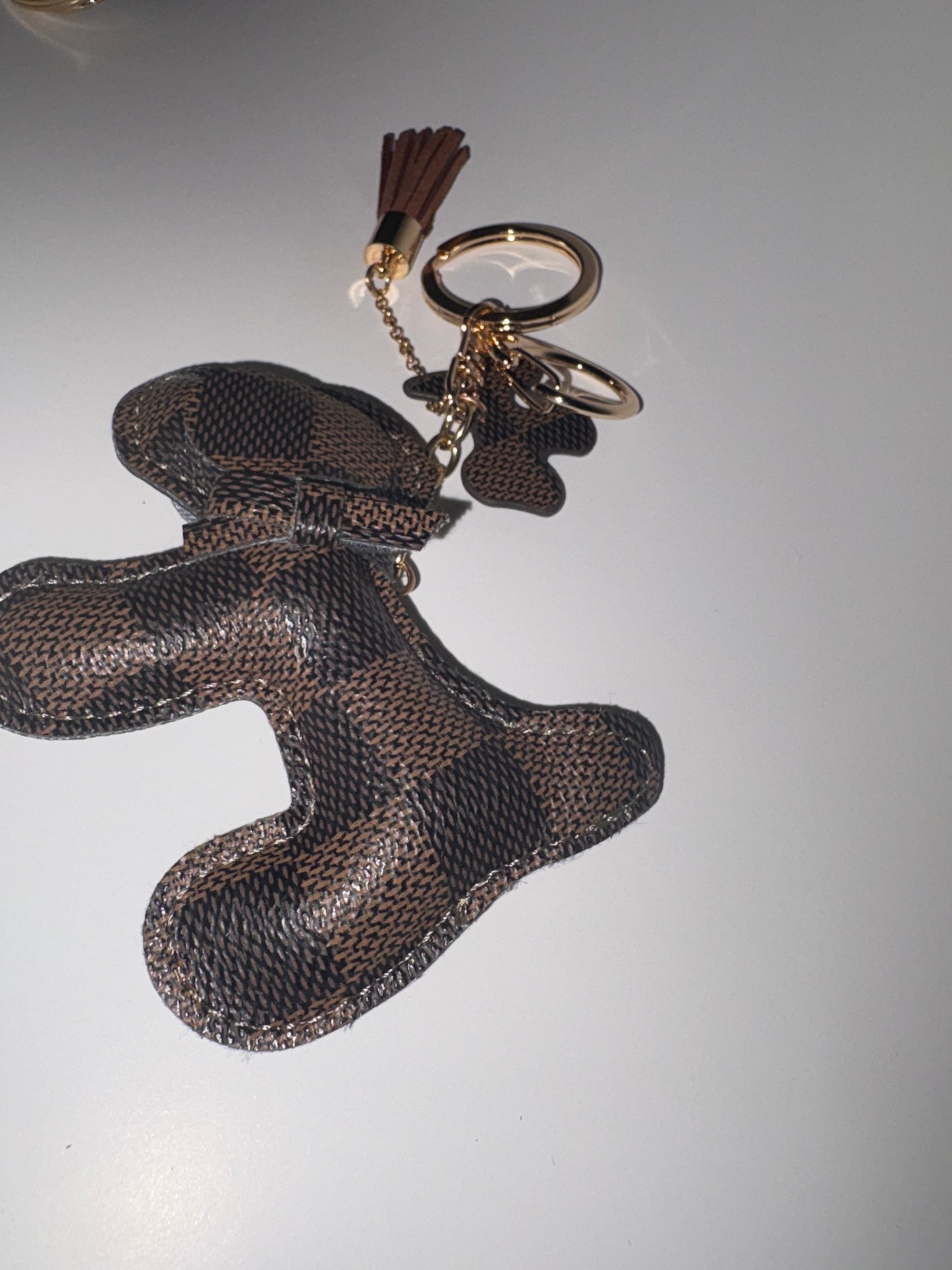 Luxury Dog Key Chain Leather Lanyard Bag Charms Keyring Women Car Keychain