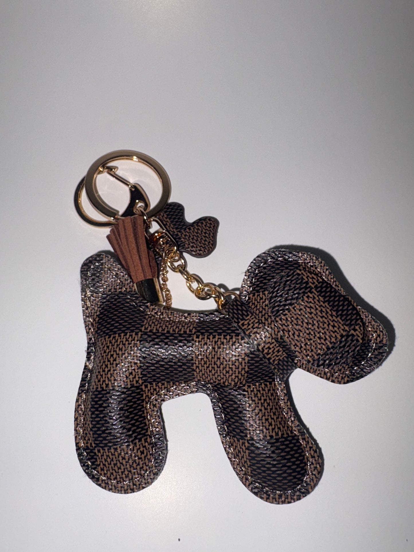 Luxury Dog Key Chain Leather Lanyard Bag Charms Keyring Women Car Keychain