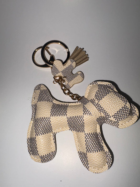 Luxury Dog Key Chain Leather Lanyard Bag Charms Keyring Women Car Keychain
