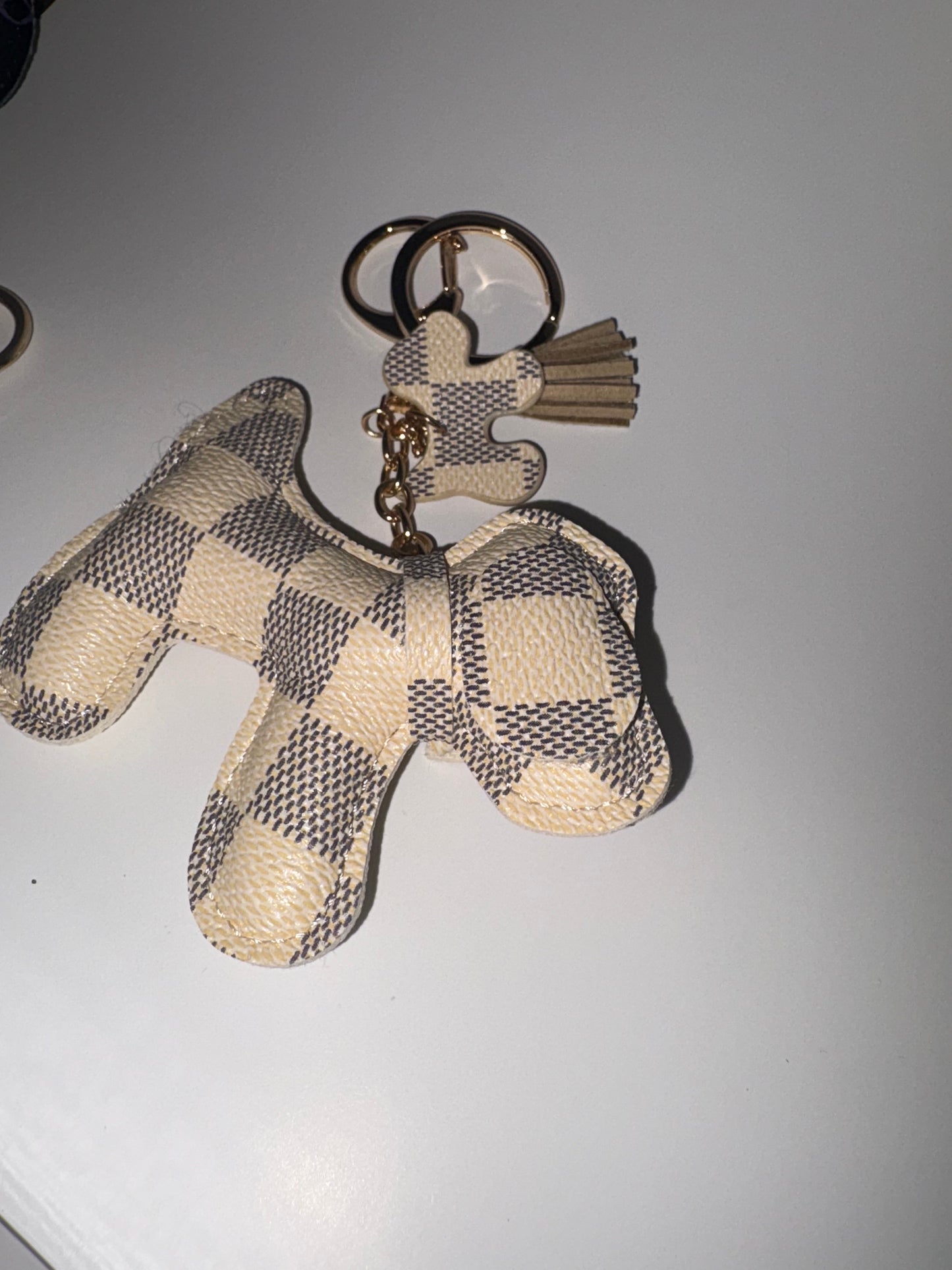 Luxury Dog Key Chain Leather Lanyard Bag Charms Keyring Women Car Keychain