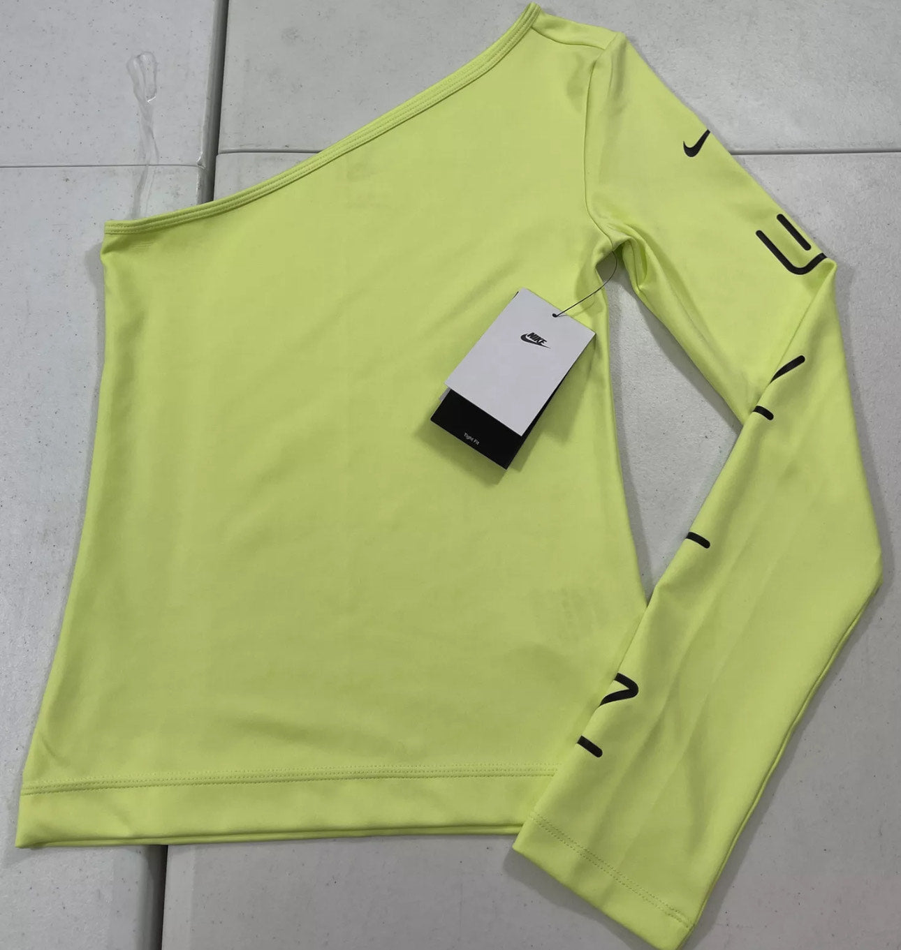 Women’s Nike Sportswear Asymmetrical Long-Sleeve Top - Choose Light Lemon Twist or Light Army