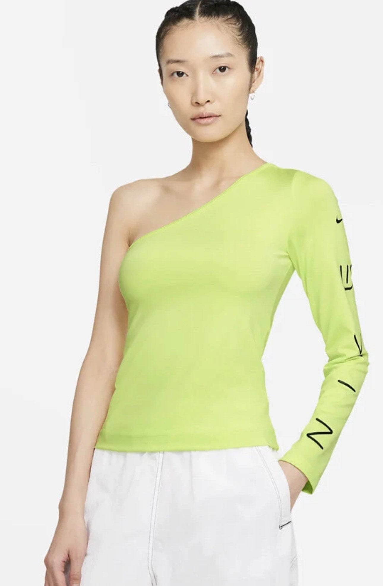 Women’s Nike Sportswear Asymmetrical Long-Sleeve Top - Choose Light Lemon Twist or Light Army